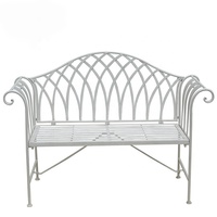 Banc de jardin Vintage en fer forgé, pliable et à lamelles