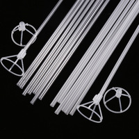 Tiges de Support Spéciales en Plastique pour Ballons BoBo et Ballons en Aluminium avec Coupelles, Tailles Diverses