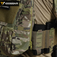 IDOGEAR 500D Nylon Tactical Zipper MOLLE Adapter 10 #   Untuk Rompi Pelindung Taktis Belakang (Rear Back Pack Tactical Plate Carrier Vest)