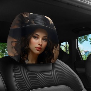 Housses <span class=keywords><strong>de</strong></span> Tête <span class=keywords><strong>de</strong></span> Siège <span class=keywords><strong>de</strong></span> Voiture Imprimées avec un Visage <span class=keywords><strong>de</strong></span> Femme Élégante, <span class=keywords><strong>Image</strong></span> Personnalisée Imprimée par Sublimation, Housse <span class=keywords><strong>de</strong></span> Tête <span class=keywords><strong>de</strong></span> Siège <span class=keywords><strong>de</strong></span> Voiture Amusante et Élastique - Product Image 2