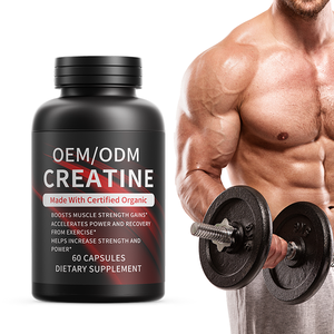 Kapsul Creatine Label Pribadi OEM Pra-Latihan untuk Ukuran dan Kekuatan Otot, Suplemen Creatine Monohydrate dalam Bentuk Kapsul - Product Image 1