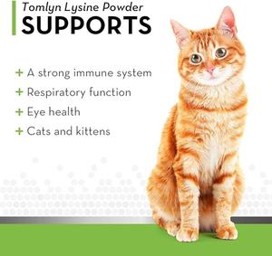 Poudre de L-Lysine pour chats en marque propre, soutien immunitaire, complément respiratoire, aide à la toux, au nez qui coule, à la fonction oculaire - Product Image 2