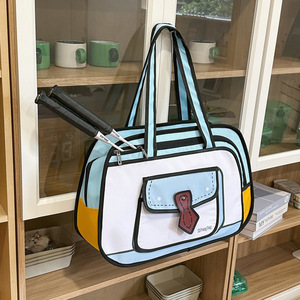 Anime Style Badminton Bag Color Blocking Oxford Cloth Waterproof 20-35L Leisure Travel Sports Bag - Product Image 2