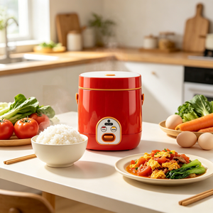 Olla <span class=keywords><strong>Arrocera</strong></span> Eléctrica Pequeña de 1.2L, 220V 50Hz, con Logotipo Personalizado OEM ODM, Mini Cocina para Apartamento, Camping, Oficina, Catering - Product Image 6