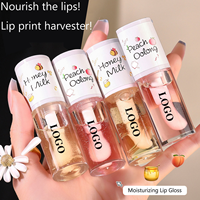 Huile à lèvres végétalienne effet gloss, non collante, repulpante et hydratante, soin des lèvres fruité, marque privée, logo personnalisé, vente en gros, faible MOQ