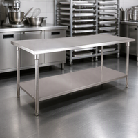 Fournisseur d'équipements de cuisine pour hôtels, table de travail en acier inoxydable