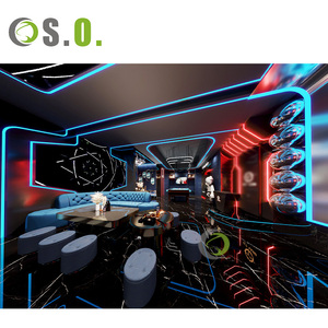 Nuevo diseño Club Lounge Conjunto de muebles Sofá de cuero de madera Club moderno Asiento trasero alto - Product Image 6