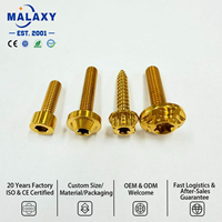 Malaxy Aerospace Titanium Hex Head Bolts High Strength Lightweight Durable Fastener Titanium Bolts