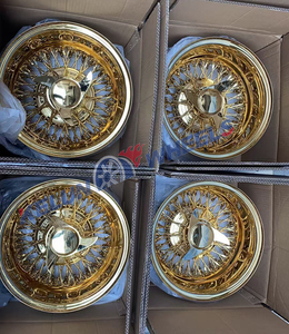 Roues à rayons Lowider 13*7/14*7 avec pneus à flanc blanc, modèle personnalisé, roues à rayons en acier - Product Image 6