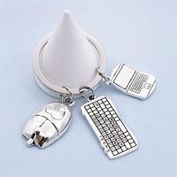 Nouveau Porte-clés Tendance en Alliage de Zinc pour Clavier et Souris d'Ordinateur, Idéal pour les Experts en Jeux et les Ingénieurs Informatiques