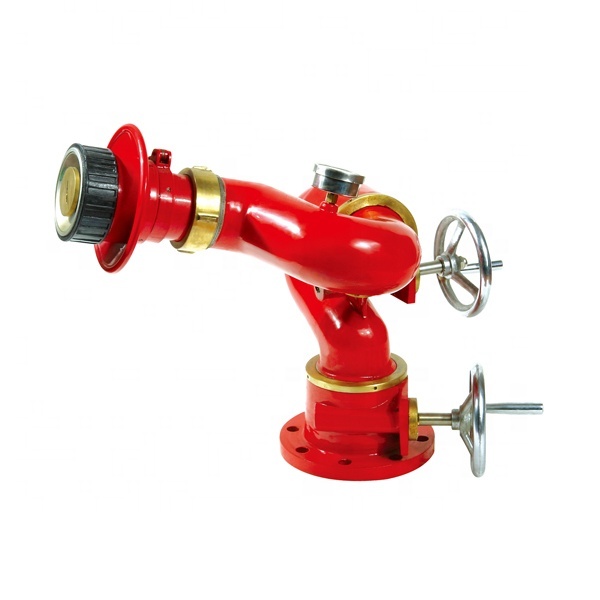 Fire Fighting Hydrant Fixed Fire Monitor Flow Rate 3000L/Min Brass and Aluminium 22kg