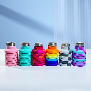 Gobelet d'eau en silicone rétractable et pliable de 500 ml, best-seller, résistant aux hautes températures, pour activités de plein air - Product Image 6