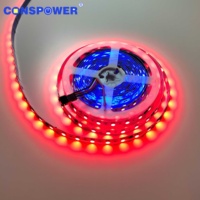 Bande magique professionnelle RGB LED colorée, adressable, 60LED/M, Programmable 16703, rgbc 5050, 24V