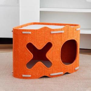 Cama para Gatos de Fieltro de Poliéster Premium – Cama Cerrada Plegable Resistente a Arañazos para Gatitos y Gatos Grandes - Product Image 6