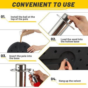 Yüksek kaliteli trafik uyarı ürün havaalanları için kuyruk kutup standı müzeler kalabalık kontrol bariyeri Stanchions kalite garanti - Product Image 3