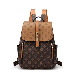 2026 New Korean Style Cross-Border Printed Women's Multi-Functional Shoulder Bag Zipper Polyester Trendy Fashion <b>Backpack</b> for - Product Image 1