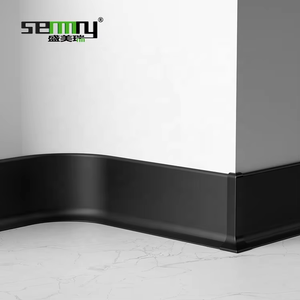 थोक मूल्य 8 सेमी एल्यूमीनियम बेस्बोर्ड मोल्डिंग ट्रिम आधुनिक सफेद/काले स्कर्ट लाइन फर्श को कवर करने वाले सामान 2.5 मीटर/पीसी - Product Image 5