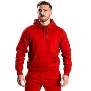 Sudadera con capucha morada para hombre, corte regular, forro polar de algodón, estilo casual, color sólido, diseño con bolsillos - Product Image 5