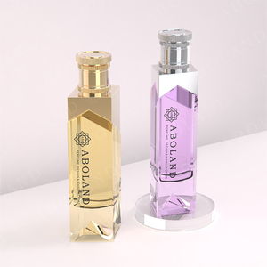 Botella de Perfume de Vidrio Vacía de 100 ml, Diseño Cuadrado de Lujo, Personalizable, con Tapa - Product Image 5