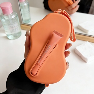 Pochette en silicone pour gloss à lèvres, pochette carrée en silicone pour cosmétiques et articles de toilette de voyage, sac de maquillage en silicone - Product Image 3