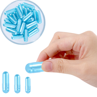 000 # -2 #   Capsules de médicaments bleu-bleu / Capsules de gélatine vides colorées pour médicaments avec certificat Halal