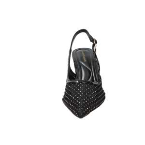 Sandalias de Tacón Alto con Punta en Pico y Tira Trasera para Mujer Laura Biagiotti, de Charol con Forro de Malla Transpirable, Color Negro, Tacón de 8 cm, Talla 36 - Product Image 3