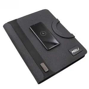 Multifunction Notebook LED Light U Disk Wireless Charging Notebook With Powerbank