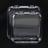 Boîte de rangement en acrylique transparente pour faux ongles à presser, épaissie, rigide, avec film antidérapant, haute transparence, pour vente en gros