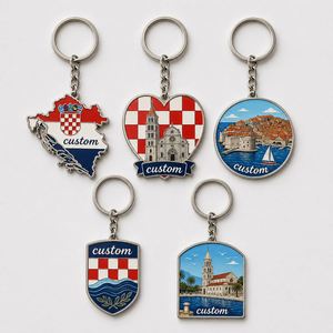 Fabricant sur mesure de porte-clés de haute qualité de Croatie, pendentifs repères côtiers, porte-clés souvenirs pour agences de voyage européennes - Product Image 1