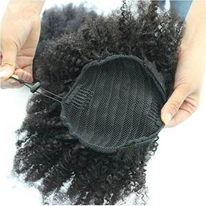 <span class=keywords><strong>Chic</strong></span> Humain donna 120g Puff Chignon parrucchino ricciolo crespo riccio italiano con onda naturale e sciolta stili onde profonde - Product Image 4