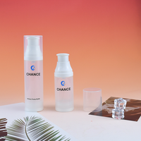 Flacon pompe cosmétique et lotion de soin 60ml 100ml 120ml 100% PCR PP avec pompe sans air, impression sérigraphique personnalisée du logo