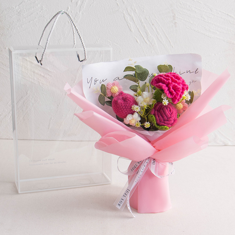 Rose et œillet mélangés avec des tons roses