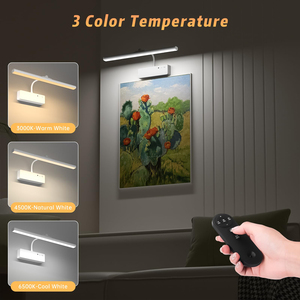 Wireless Picture <b>Lights</b> for Wall Rechargeable Battery with Remote, Art Lighting with <b>Timer</b> and Dimmable for Display, Gallery - Product Image 4