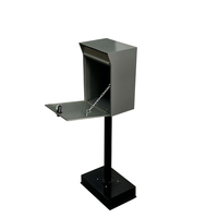 Boîte de livraison de colis autoportante, boîte aux lettres murale, boîte de dépôt de colis métallique verrouillable, pour extérieur, maison, bureau