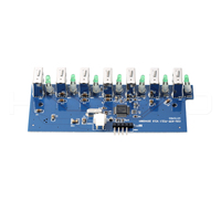 HYTEPRO Micro Hub USB 2.0 de 7 Puertos con Alimentación, OTG, Montaje PCBA H15