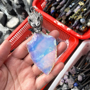 Daga de Cristal de Opalita en Oferta, Piedra Curativa, Colgante de Obsidiana Tallado a Mano para Manualidades con Cristales, Regalo - Product Image 3