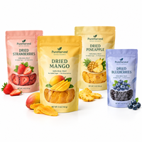 Privélabel Amandel-Bessenmix Zak met Platte Bodem, Doorzichtig Venster, Eenvoudige Sluiting, Rits, Voedselveilige Snackverpakking, Staande Pouch