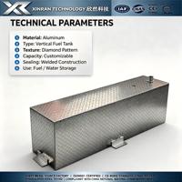 Réservoir de carburant vertical rectangulaire en alliage d'aluminium, fabrication métallique professionnelle pour la modification de véhicules tout-terrain