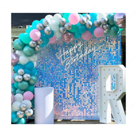 Panneau mural de fond scintillant à paillettes brillantes pour photomaton, fournitures d'anniversaire et de mariage, 30x30cm, vente en gros