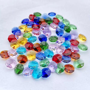 Honor of Crystal Multicolor 14Mm Kristal Achthoekige Kralen 2 <span class=keywords><strong>Gat</strong></span> K9 Kristallen Kroonluchter Onderdelen Accesorios Diy Boda - Product Image 2