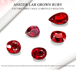 Pierre précieuse rouge vif de 9 mm, rubis de laboratoire à taille variée, vente en gros pour pendentifs élégants et raffinés - Product Image 4