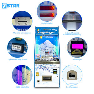 Máquina de Empurrar Moedas Preta, Jogo de Arcade Operado por Moeda com Trocador de Notas - Product Image 3