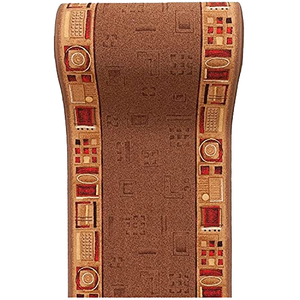 Tappeti Moderni Lunghi Antiscivolo a Pelo Corto <span class=keywords><strong>in</strong></span> <span class=keywords><strong>Plastica</strong></span> per Corridoio, Tappeti a Metro per Corridoi Lunghi, Beige Marrone 67 X 250 cm - Product Image 1