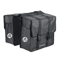 Sacoche de vélo double en bâche imperméable 40L, pliable, base rigide, légère, sangle réglable, réfléchissante pour vélo électrique