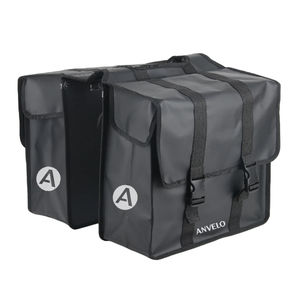 Sacoche de vélo double en bâche imperméable 40L, pliable, base rigide, réfléchissante pour vélo électrique - Product Image 2