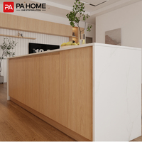 PA personnalisé prêt à assembler conception italienne modulaire en bois de mélamine petite île esthétique armoires de cuisine meubles de cuisine