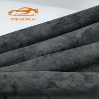 Tissu de plafond de voiture double face en microfibre de luxe, tissu en daim pour plafond de voiture, textile d'intérieur résistant à l'abrasion