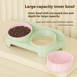 Eco-Friendly Duplo Dog and Cat Bowl Leak-Proof Plastic <span class=keywords><strong>Pet</strong></span> <span class=keywords><strong>Food</strong></span> e Bacia de Água Lavável Dog <span class=keywords><strong>Food</strong></span> <span class=keywords><strong>Dish</strong></span> Substituição - Product Image 4