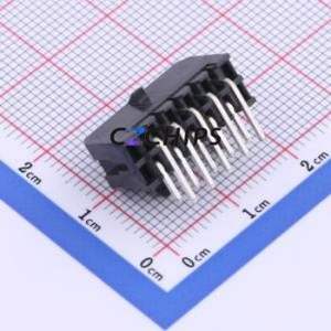 HC-MX3.0-2*5AW Wire-to-Board Pin Header Bent Lead Through Hole,P=3mm Connector 2x5P 3mm Right Angle Insert Micro-Fit (MX 3.0) - Product Image 2