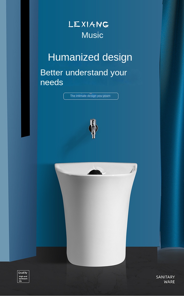 Sanitary ware factory direct sales ceramic mop pool automatic sewage balcony mop sink mop basin